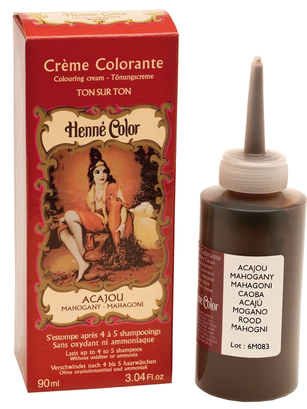 Pack de 3 cremas colorantes henna caoba 90ml
