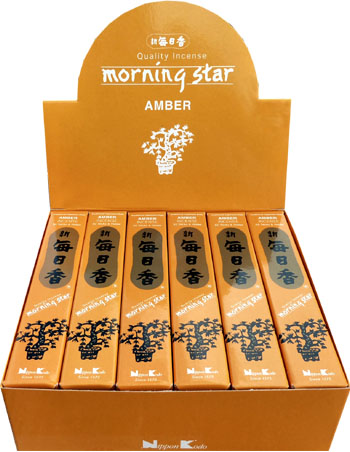 Incienso japonés morning star paquete de ámbar de 50 varillas
