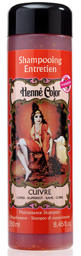 Pack de 3 champús de mantenimiento Henna Color cobre 250ml