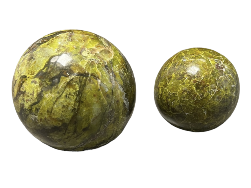 2 Esferas de Ópalo Verde 1.064 k