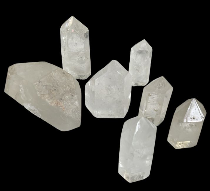 Prismas de cristal de roca de Madagascar - 7 piezas 1.482k