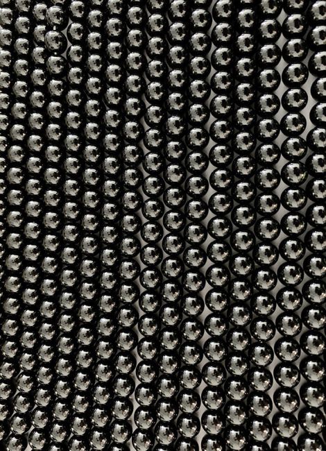 Perlas de ónix A de 4mm en hilo de 40cm