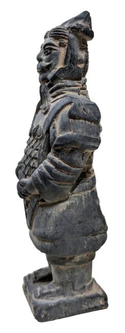 Estatua Guerrero Terracota Negra 12cm
