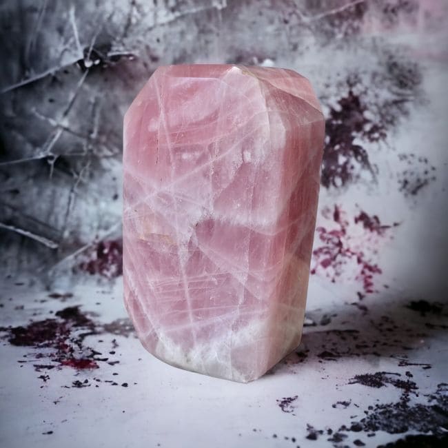 Bloque de Cuarzo Rosa Pulido 1.621kg