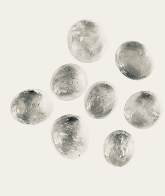 Guijarros de Cristal de Roca Pulidos Laminados 500gr