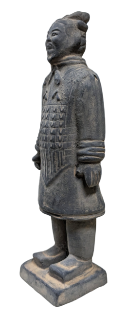 Estatua negra de terracota general 20 cm