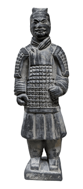 Estatua de Guerreros Negros con Armadura en Terracota 22cm