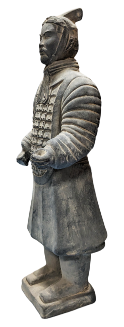 Estatua de Guerreros Negros con Armadura en Terracota 26cm