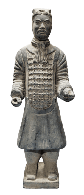 Estatua de Guerreros Negros con Armadura en Terracota 26cm