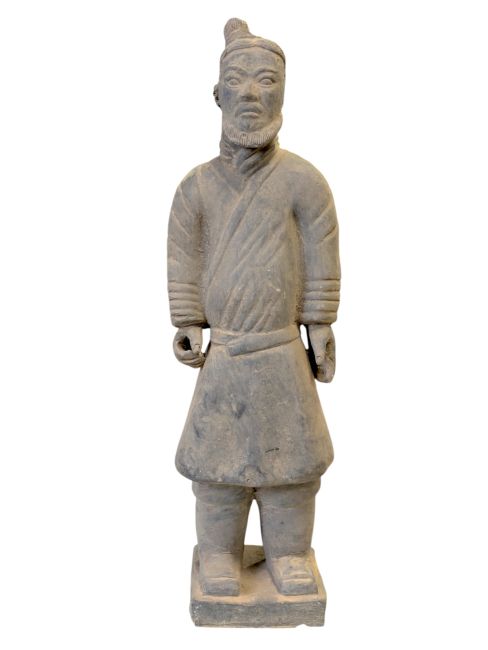 Estatua del Guerrero Negro en terracota, 35 cm