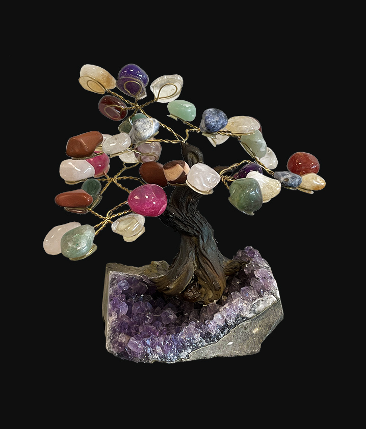 Árbol de la Vida Piedras multicolores en Geode