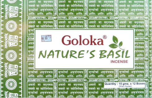 Incienso goloka nature's masala albahaca 15g