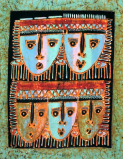 Máscaras de batik 70x90 cm.