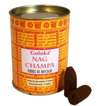 Conos de reflujo Goloka Nag Champa 6uds