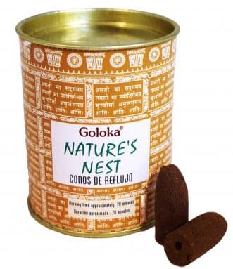 incienso en Conos backflow Goloka Nature's nest 6pcs