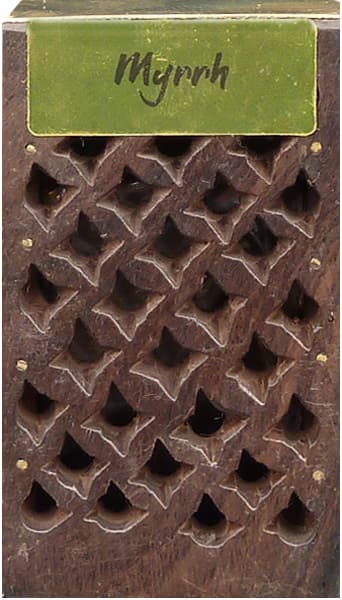 incienso en Caja de madera que contiene 5g de mirra X3