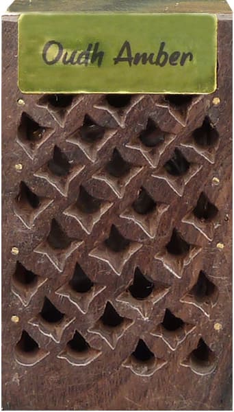 incienso en Caja de madera que contiene 5g de ámbar oudh X3
