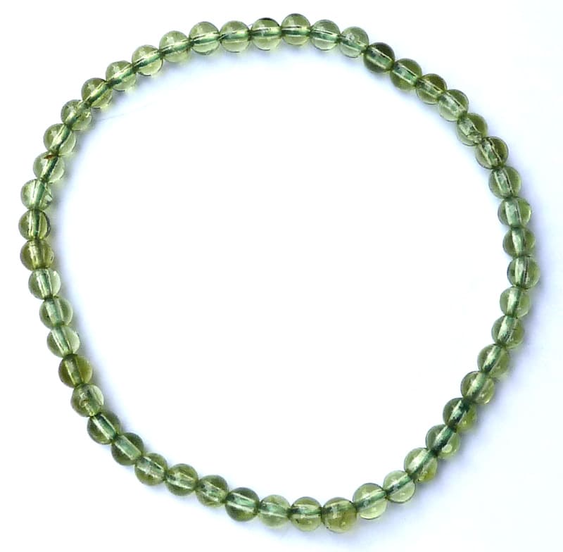 Peridoto A pulsera perles 4mm