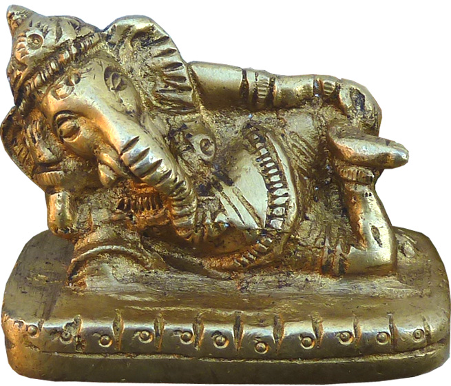 Ganesh mentira bronce 6.50cm