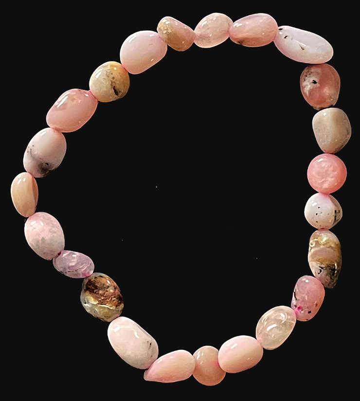Pulsera de Opale rose piedras enrolladas