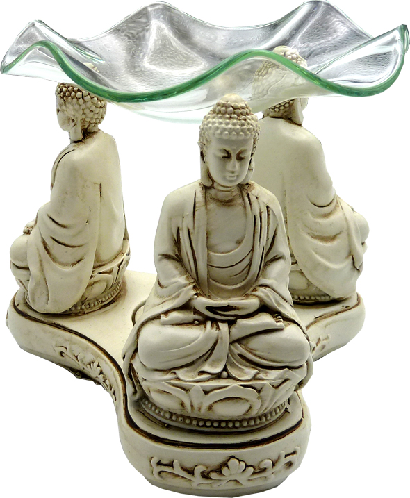 Bruleur 3 bouddhas meditation 11cm