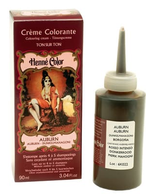 Pack de 3 cremas colorantes con henna castaño rojizo 90ml