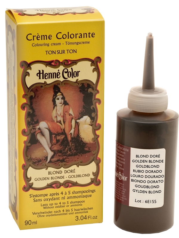 Crema de henna teñida dorada rubia 90ml.