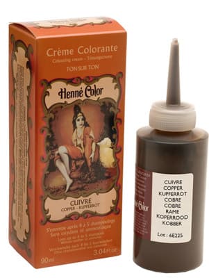 Pack de 3 cremas colorantes henna con henna cobre 90ml