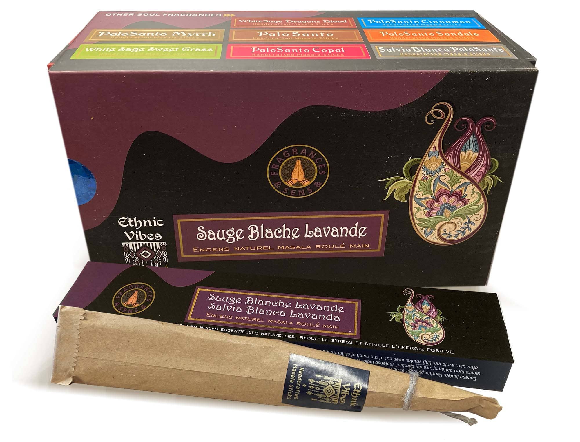 incienso en Incienso Fragrances & Sens Ethnic Vibes Salvia Blanca & Lavanda masala 15g