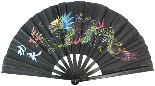 Fan tai chi dragon color 65cm