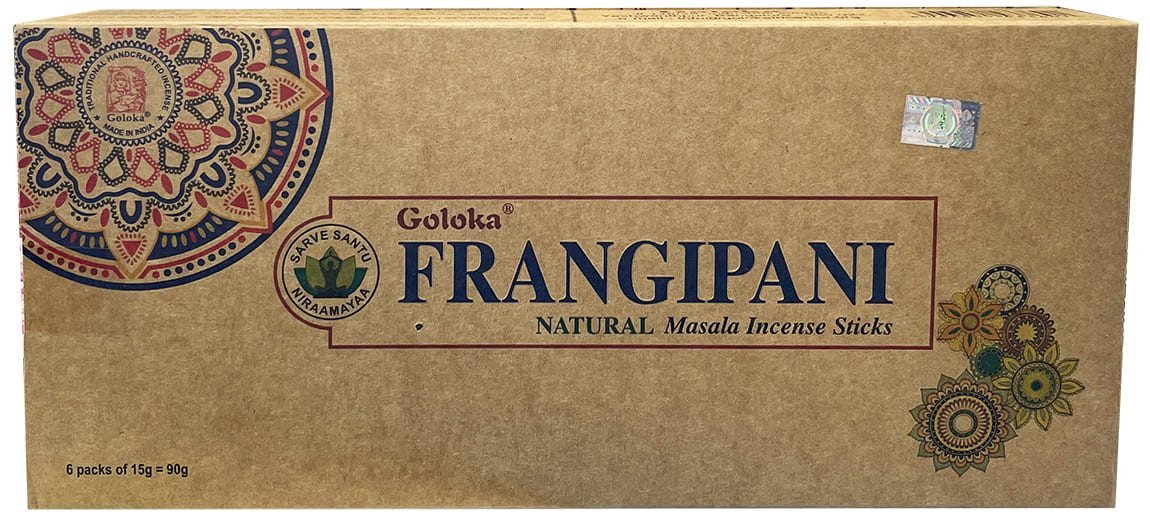 Incienso Goloka Frangipani Natural masala 6x15g