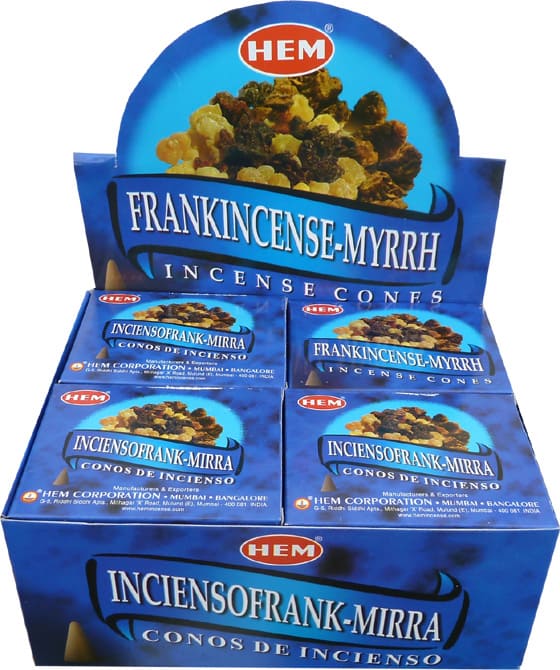 Incienso hem Frankincense Myrrh en conos