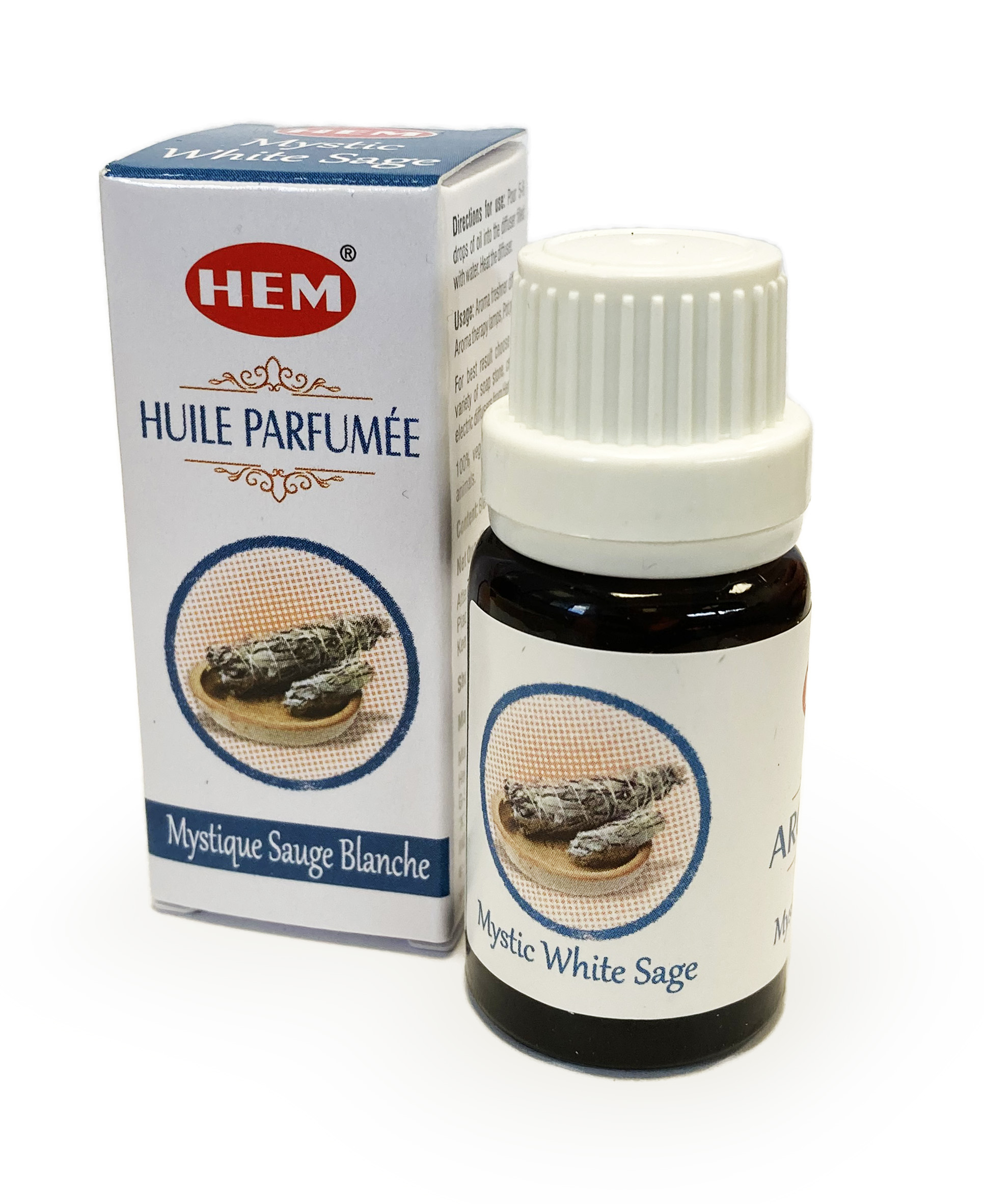 HEM Aceite perfumado de salvia blanca mística 10ml x 12