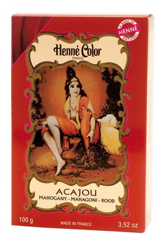 Pack de 6 colorantes henna en polvo henna color caoba 100g