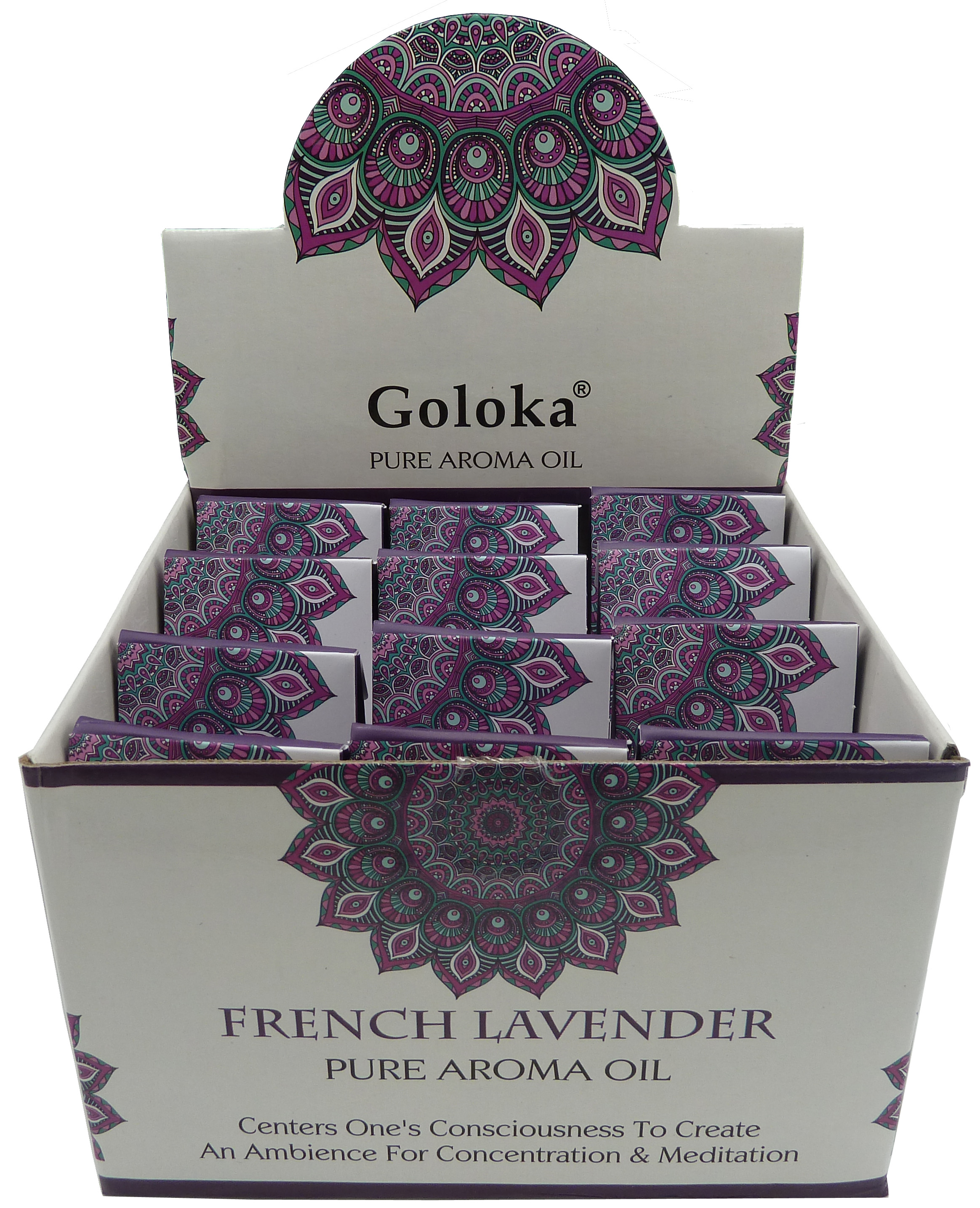 Aceite perfumado de lavanda Goloka 10 ml x 12