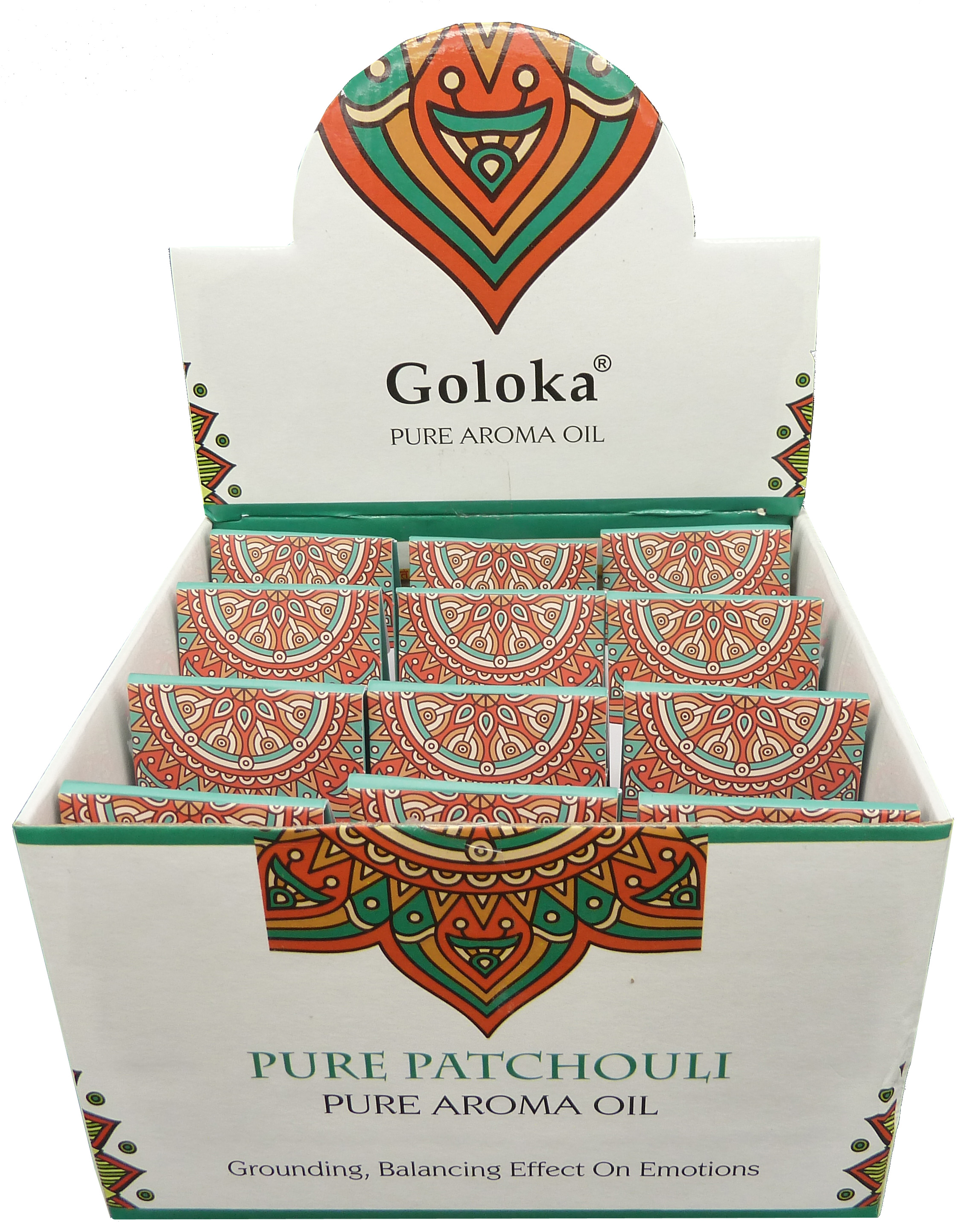 Goloka Patchouli aceite perfumado 10 ml x 12