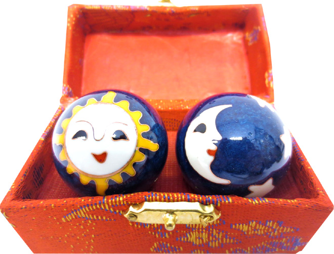 Bolas de masaje azul luna y sol 3.5cm