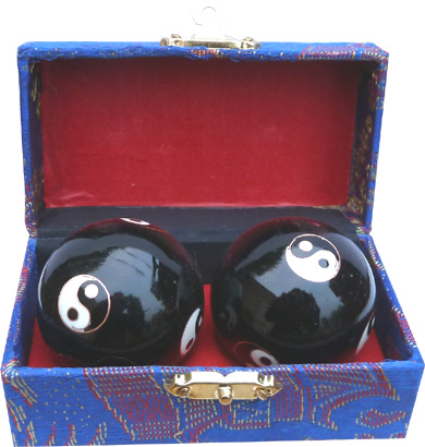 Bolas de masaje negro ying yang 4.5cm
