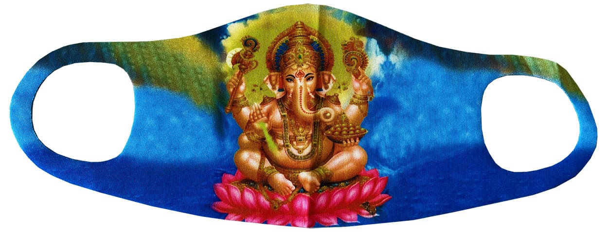 Máscara de tela Polyester Ganesha Azul