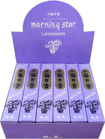 Incienso japonés de morning star lavanda con paquete de 50 palos