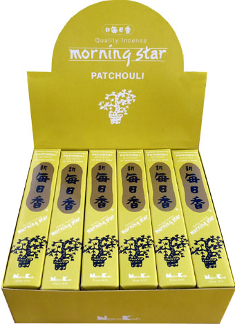 Incienso japonés morning star de pachulí de 50 palos