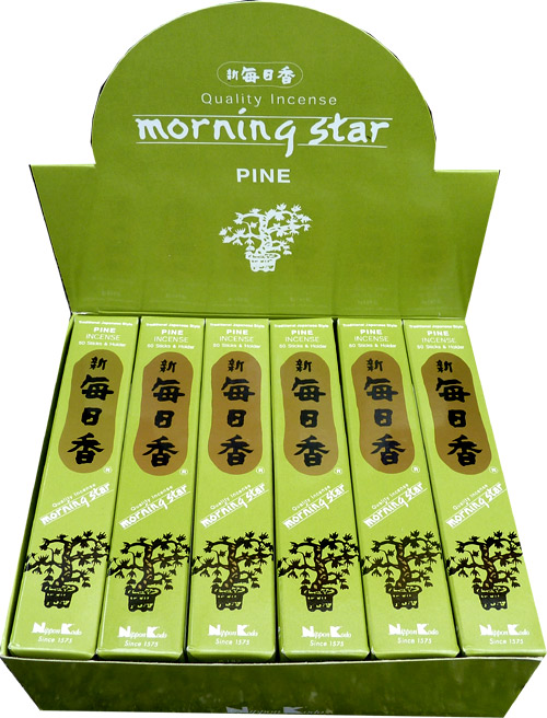 Incienso japonés morning star de pino de 50 palos