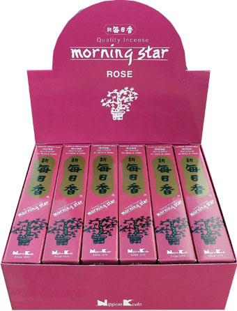Incienso japonés morning star de rosa paquete de 50 palos