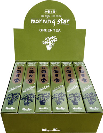 Incienso japonés morning star paquete de té verde de 50 palos