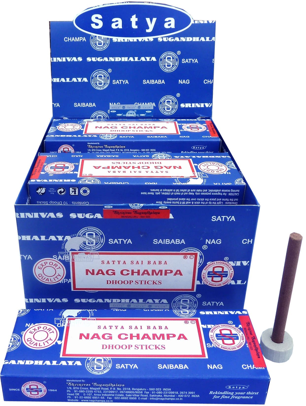 Baquetas de Encho Satya Nag Champa Dhoop 24g