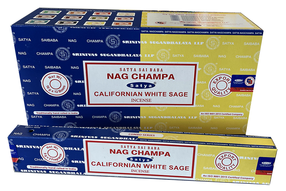 Incienso Satya Nag Champa & Californian White Sage 15g