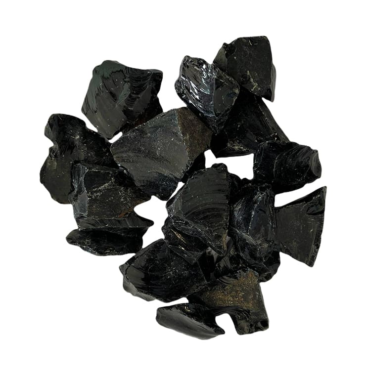 obsidiana negra en bruto 500g