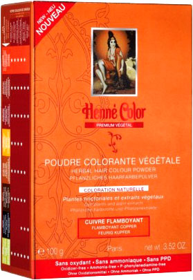 Pack de 3 colorantes vegetales premium flamboyant cobre en polvo 100g