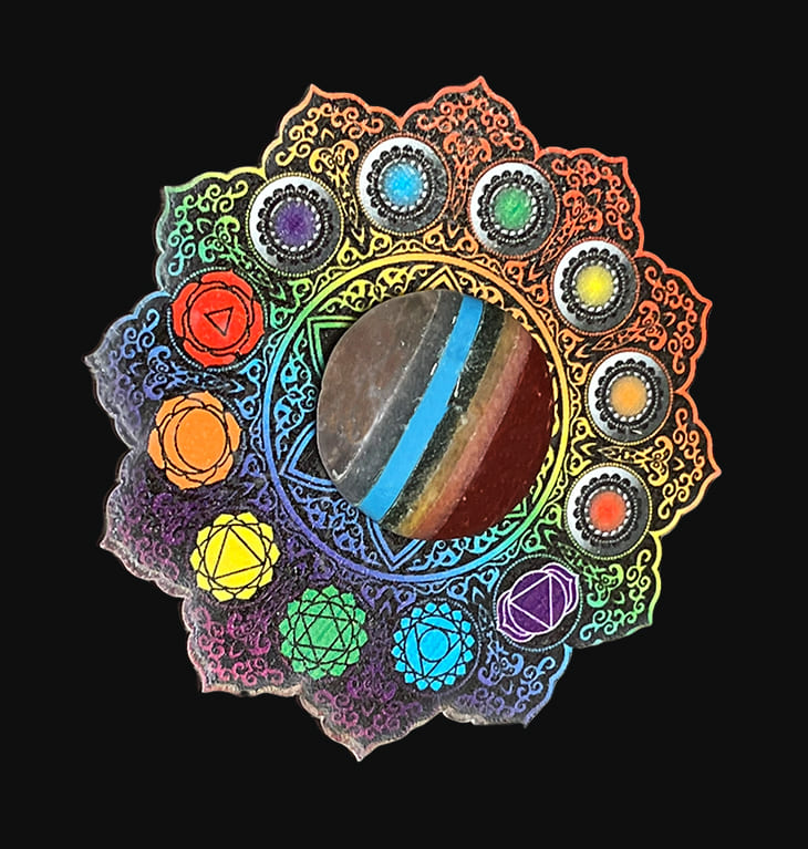 Puerta incienso madera 7 Chakras Malva