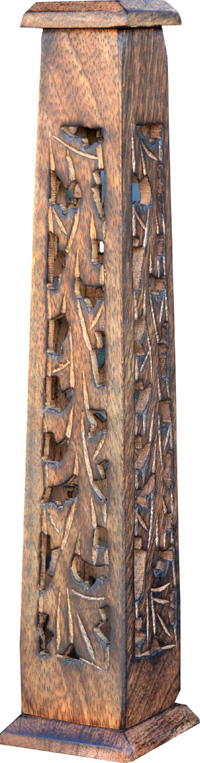 Porte encens tour carré antique 30cm